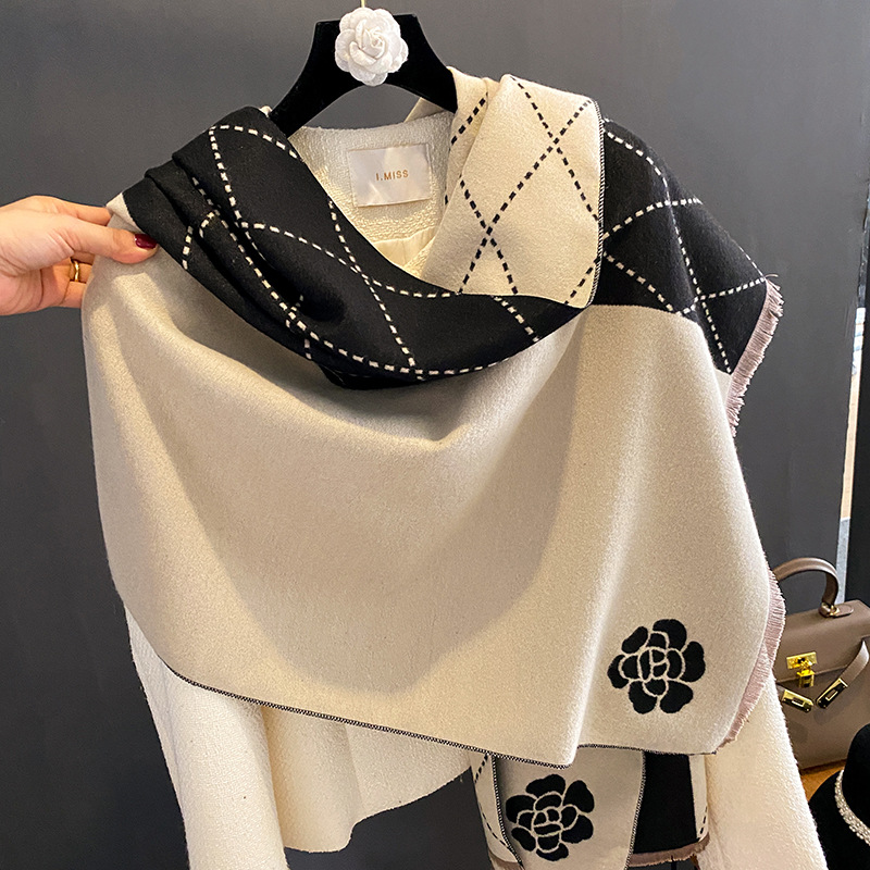 겨울용 여성용 고급스러운 플로럴 프린트 스카프, 여성용 - Woven Scarf Blanket 리뷰 및 가격