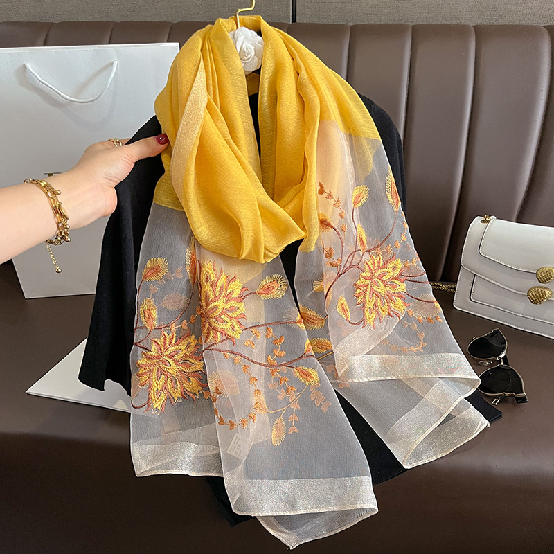 봄 여름 솔리드 실크 스카프 여성 심플하고 우아한 버전 - Woven Scarf Blanket 리뷰 및 가격