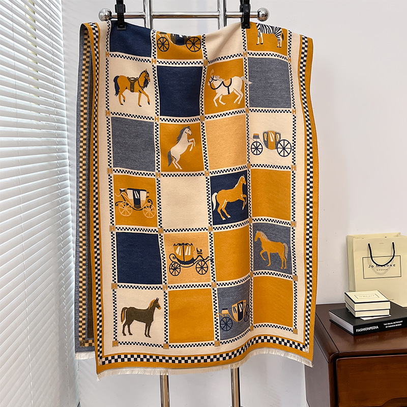 럭셔리 따뜻한 판초 캐시미어 겨울 여성 스카프 말 프린 - Woven Scarf Blanket 리뷰 및 가격